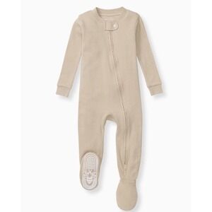 Burt's Bees Size 18 Months solid rib organic cotton sleeper Tan Snug Fit